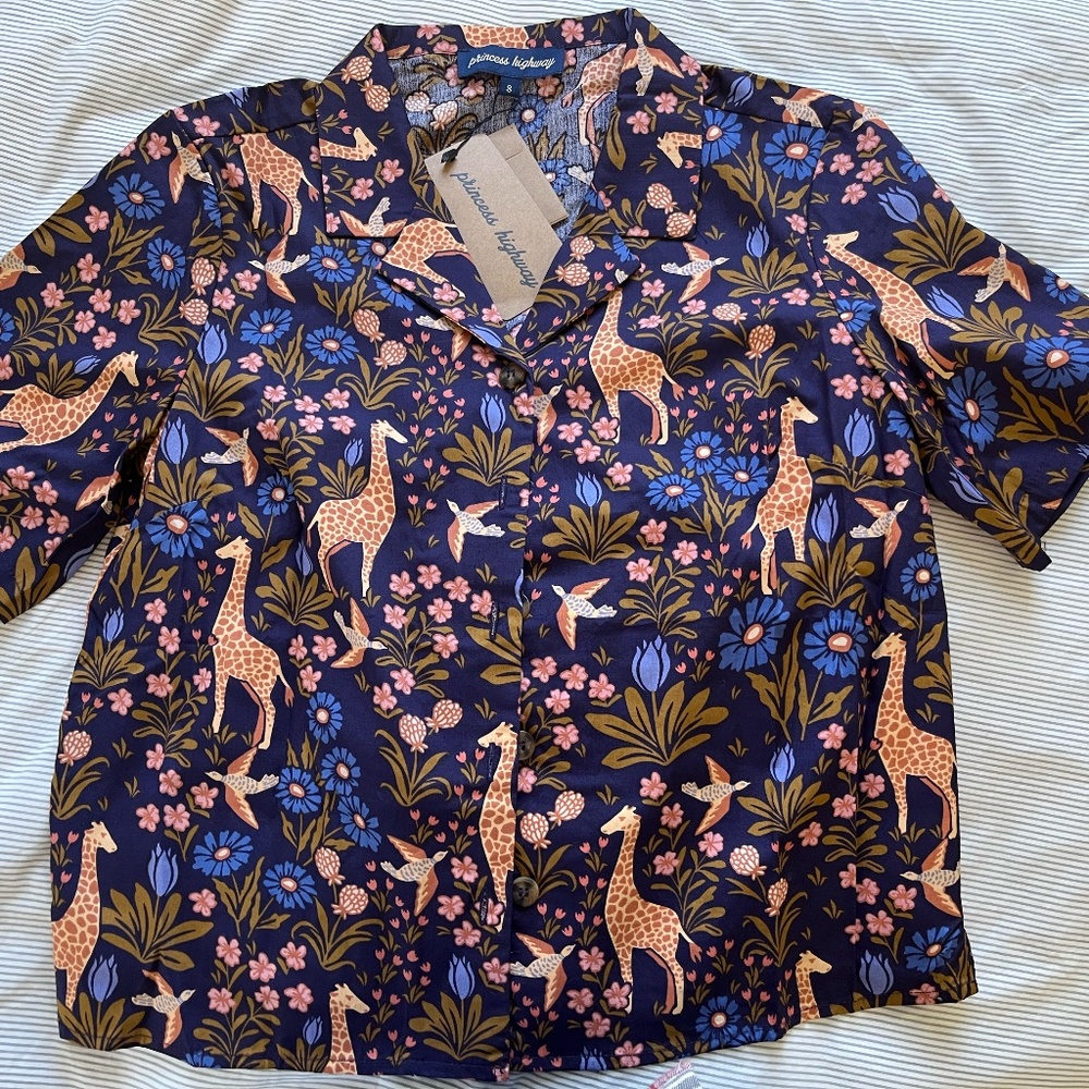 Modcloth, Princess Highway button up blouse, floral